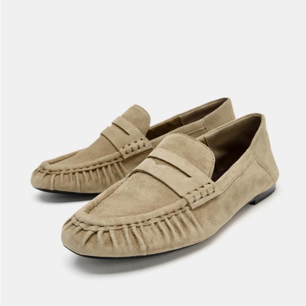 ZARA SUEDE SOFT LOAFERS